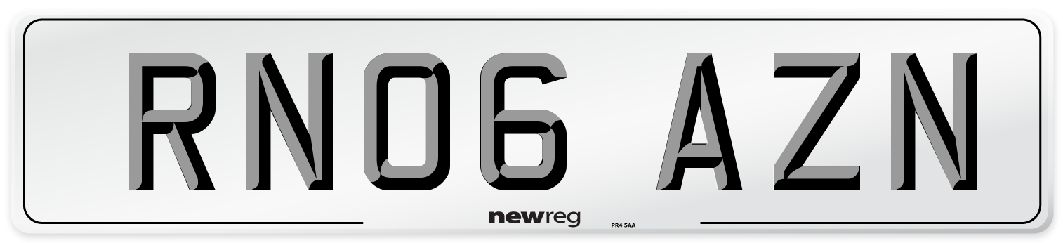 RN06 AZN Number Plate from New Reg